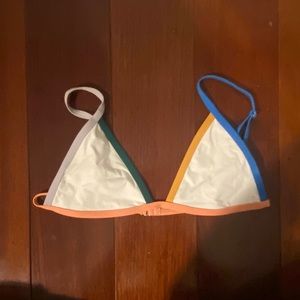 tavik triangle colorblock bikini top